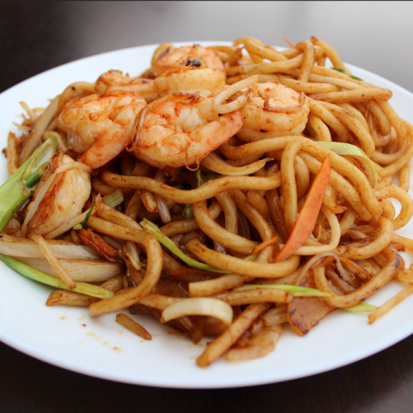 Stir Fried King Prawn Udon (大蝦炒烏冬)